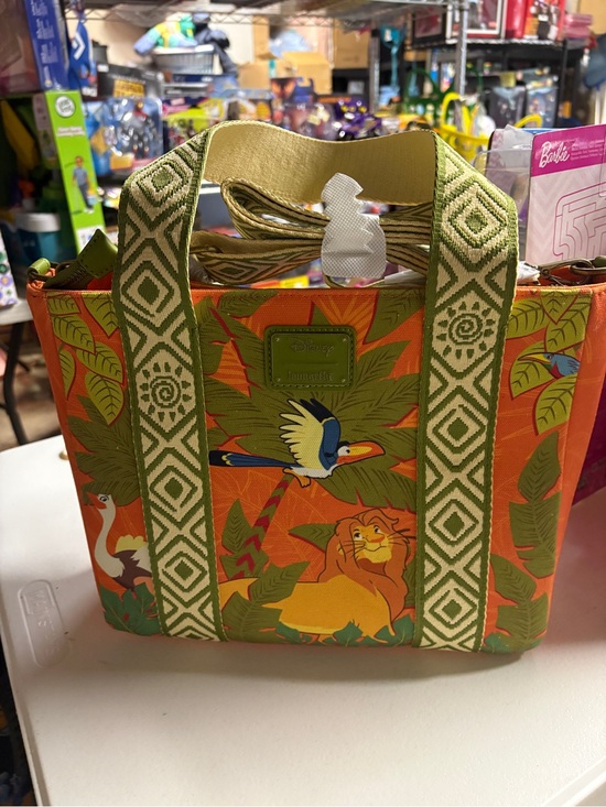 Disney Handbags - Nwt Disney Lion King Canvas Tote in Orange & Green